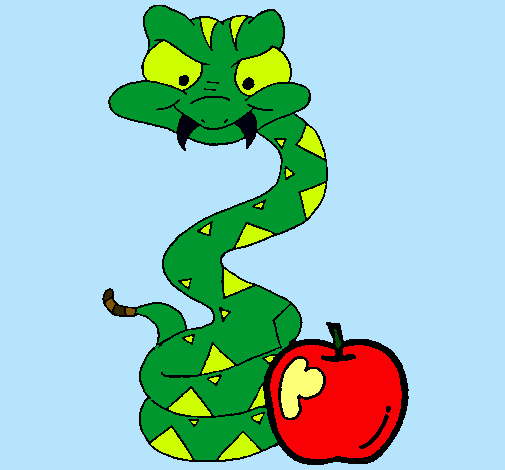 Serpiente y manzana