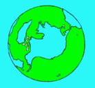 Dibujo Planeta Tierra pintado por ANDY