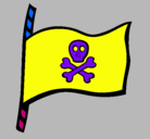 Dibujo Bandera pirata pintado por antonio