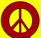 Dibujo Símbolo de la paz pintado por sebas