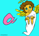 Dibujo Ángel pintado por ana