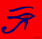 Dibujo Ojo Horus pintado por david