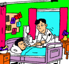 Dibujo Niño hospitalizado pintado por fernanda