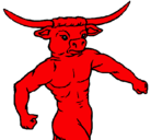 Dibujo Cabeza de búfalo pintado por eldemonio