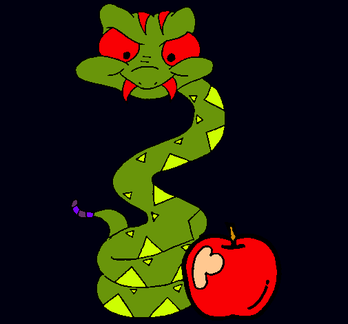 Serpiente y manzana