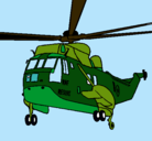 Dibujo Helicóptero al rescate pintado por geovanny