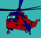 Dibujo Helicóptero al rescate pintado por angela