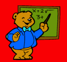 Dibujo Profesor oso pintado por clara