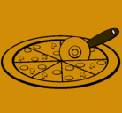 Dibujo Pizza pintado por melina