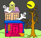 Dibujo Casa fantansma pintado por ANTONIA