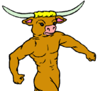 Dibujo Cabeza de búfalo pintado por cecilia