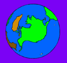 Dibujo Planeta Tierra pintado por fernando