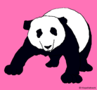 Dibujo Oso panda pintado por tania