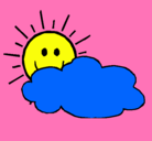 Dibujo Sol y nube pintado por dulcemar