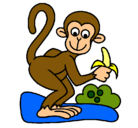 Dibujo Mono pintado por silvia