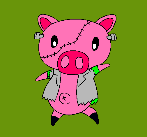 Cerdito graffiti frankensteint