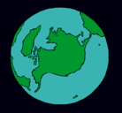 Dibujo Planeta Tierra pintado por kamy