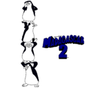 Dibujo Madagascar 2 Pingüinos pintado por flash