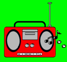 Dibujo Radio cassette 2 pintado por thiago