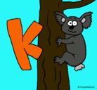 Dibujo Koala pintado por kevin
