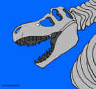 Dibujo Esqueleto tiranosaurio rex pintado por MARINA