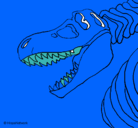 Dibujo Esqueleto tiranosaurio rex pintado por bkisa