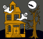 Dibujo Casa fantansma pintado por pumas