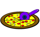 Dibujo Pizza pintado por monica