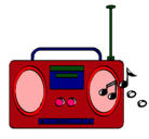 Dibujo Radio cassette 2 pintado por dalianny