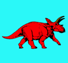 Dibujo Triceratops pintado por hugo