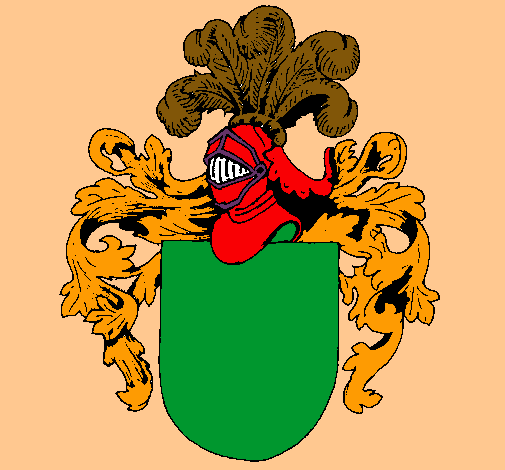 Escudo de armas y casco