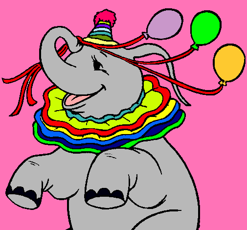 Elefante con 3 globos