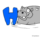 Dibujo Hipopótamo pintado por Nilove