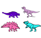 Dibujo Dinosaurios de tierra pintado por javiera