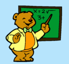 Dibujo Profesor oso pintado por jhovana