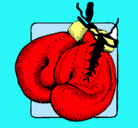 Dibujo Guantes de boxeo pintado por chuchin