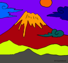 Dibujo Monte Fuji pintado por JUAN