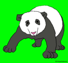 Dibujo Oso panda pintado por leo