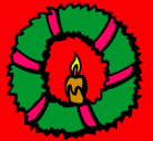 Dibujo Corona de navidad II pintado por belen