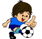 Dibujo Chico jugando a fútbol pintado por YULI