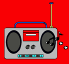 Dibujo Radio cassette 2 pintado por gjgg