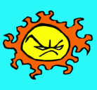 Dibujo Sol enfadado pintado por josema