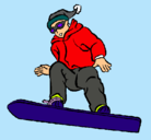 Dibujo Snowboard pintado por hermanosyamigo