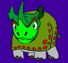 Dibujo Rinoceronte pintado por gusanez