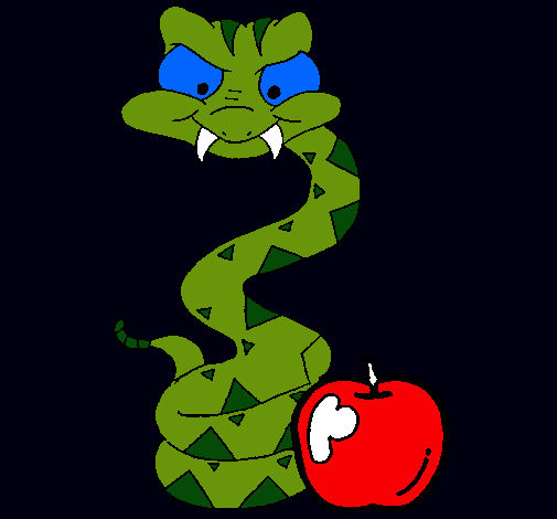 Serpiente y manzana