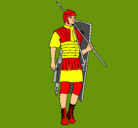 Dibujo Soldado romano pintado por felipe