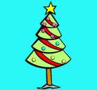 Dibujo Árbol de navidad II pintado por sofia
