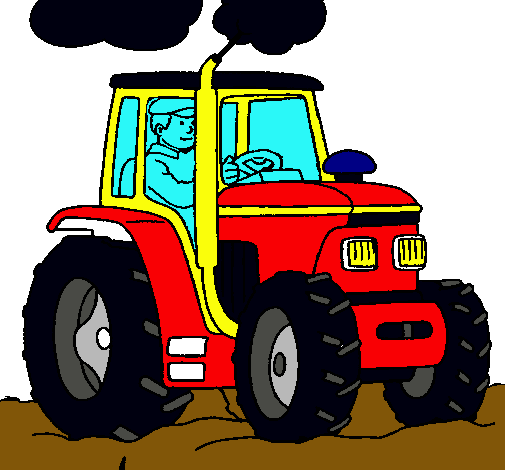 Tractor en funcionamiento