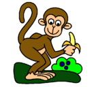 Dibujo Mono pintado por gido