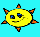 Dibujo Sol sonriente pintado por marta